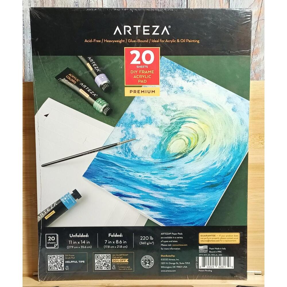 Arteza 20 Sheets DIY Frame Acrylic‎ Pad - Premium Quality